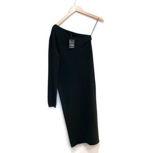 NWT! n:Philanthropy One-Shoulder Black Dress Small